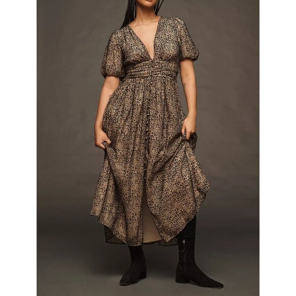 The Katerina Button-Front Dress: Velvet Edition 16W Plus Size - Picture 1 of 3